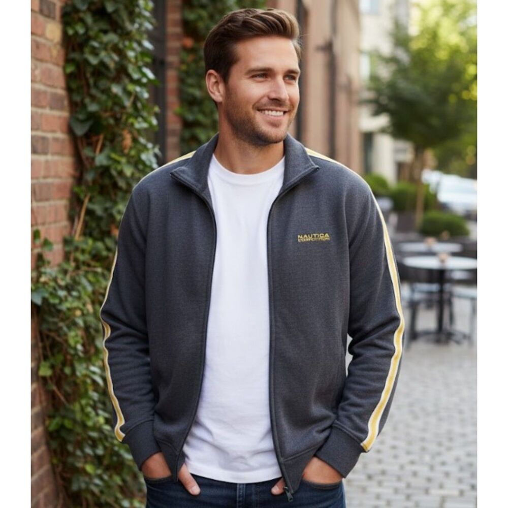 Retro Nautica Competition Full Zip Track Jacket Mens XL